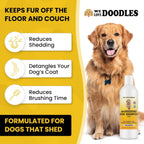 Dog Deshedding Shampoo | Made in USA | Eco-Friendly Ingredients | Shampoo for Shedding & Long Haired Dogs, Safe for Sensitive Skin & Allergies | 16 OZ [We Love Doodles]