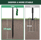 FXW TugPal Flex Outdoor Tug of War Toy for Dog,Interactive Exercise Game with Spring-Top Rod for Yard,39 inch for Small Dogs up to 20 lbs| Safe Design & Rustproof Base,│Patent Pending