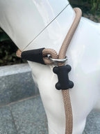 Slip Lead Dog Leash，Strong Nylon Rope Leash and Padded Handle,No Pull Outdoor Walking Training Lead for Small Medium Large Dogs(Light Military Tan, 1/2"×6ft)