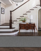 Color&Geometry Door Mat 2'4"x10' Runner Rug with Rubber Backing, Non Slip Washable Hallway Rug, Carpet Runners for Hallway Living Room Bedroom, Light Grey (Rolled-up NO Creases)