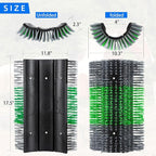 Extra Large Size Livestock Scratching Brush, Upgraded Horse/Goat/Cow/Cattle Scratcher Brush for Grooming, Itch Relief Horse Scratcher Brushes Kit with Two Sets of Mounting Screws(1-Pack,Gray)