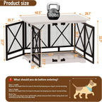 COZPAW Large Dog Crate Furniture - 48 inch Heavy Duty Dog Kennel Indoor for XLarge Breed with Double Doors, Wooden Dog Cage XL Modern Decorative End Table Pet House (White)