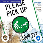 Clean Up After Your Dog Sign, Please Pick Up After Your Pet Sign, 24x30 Inches, 55 mil Thick HDPS (high Density polystyrene), Made in USA