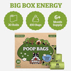 Pogi’s Dog Poop Bags – Leak-Proof & Extra Thick Pet Waste Bags (Fresh Scent, 30 Rolls, 450-Count)