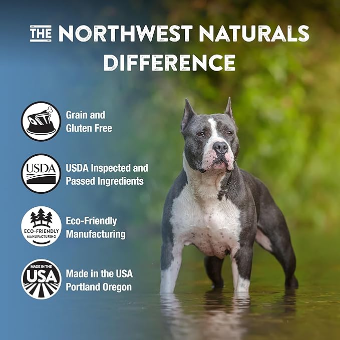 Northwest Naturals Freeze-Dried Whitefish & Salmon Dog Food - Bite-Sized Nuggets - Grain-Free, High-Protein, Human-Grade Ingredients, All Natural, Omega-3 for Skin & Coat - 12 Oz (Pack of 2)