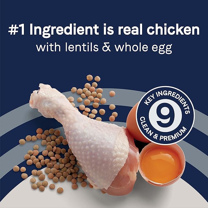 Canidae Pure Limited Ingredient Premium Puppy Dry Dog Food, Real Chicken, Lentil & Whole Egg Recipe, 12 lbs, Grain Free