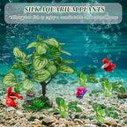 EDGCTYU Betta Fish Tank Decor, Silk Aquarium Plants for Aquarium Decoration and Fish Tank Decoration