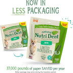 Nylabone Nutri Dent Dog Dental Chews - Natural Dog Teeth Cleaning & Breath Freshener - Dental Treats for Dogs - Fresh Breath Flavor, Mini (160 Count)