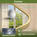 FARMER 20x28 Inch Gold Bathroom Mirror, Rectangle Vanity Mirror, Brushed Mirrors for Wall, Metal Frame Hanging Mirror with Round Corner for Bedrooms, Entryways, Living Rooms, Horizontal/Vertical