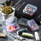 SATINIOR 24 Packs Small Clear Plastic Beads Storage Containers Box with Hinged Lid for Storage of Small Items, Crafts, Jewelry, Hardware(2.5 x 1.7 x 0.8 Inches)