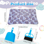 Yulejo 6 Pieces Guinea Pig Bed Plush Hamster Mat Bunny Bed Small Animal Sleeping Bedding Pads with Cleaning Dustpan Brush for Chinchilla Squirrel Hedgehog Small Animals (Vivid Color, Heart)