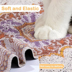 Glittme Cat Litter Mat with Non-Slip Bottom Litter Box Mat 40"X30" Litter Trapping Mat Easy to Clean Washable Cat Food Mat for Kitty,XL