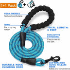 No Pull Dog Harness Adjustable Reflective Oxford Easy Control Medium Large Dog Harness with A Free Heavy Duty 5ft Dog Leash