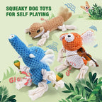 LEGEND SANDY Dog Squeaky Toys for Puppy, 5 Pack Small Dog Toys, Stuffed Animal Puppy Toys with Tug of War Ropes Value Bundle, Puppy Chew Toys for Teething with Squeakers Small Medium Breeds