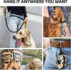 Dog Poop Bag Holder for Leashes - Lightweight Pet Waste Bags Dispenser Doggy Zippered Pouch for Puppy Walking Accessories(Dogs Paw)