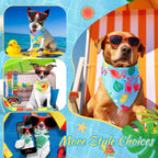 Chunful 100 Pieces Dog Bandanas Bulk Summer Pet Bandanas Pack Triangle Scarf Bib Kerchief Set for Small Large Dog Costume Accessories Decoration(31.5 x 21.7 x 21.7,Fruit)