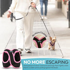 Gooby Escape Free Easy Fit X Step-in Dog Harness, Flamingo Pink, X-Large | Patented escape-free, tightens on back-out; Choke-free X-frame + V-neck; Quick-release buckle; Reflective trim