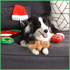 Laifug Christmas Dog Toy, containing rustling Paper Pieces to Attract Pets, Interactive Plush chew Toy, Suitable for Small, Medium and Large Dogs, relieves Canine Anxiety.