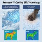 Spark Paws Cooling Mat for Dogs - Self Cooling Dog Mat & Pet Cooling Pad for Large, Medium & Small Dogs - Non-Toxic, Non-Gel Washable Cooling Bed - Hearts Blue - Size XXL