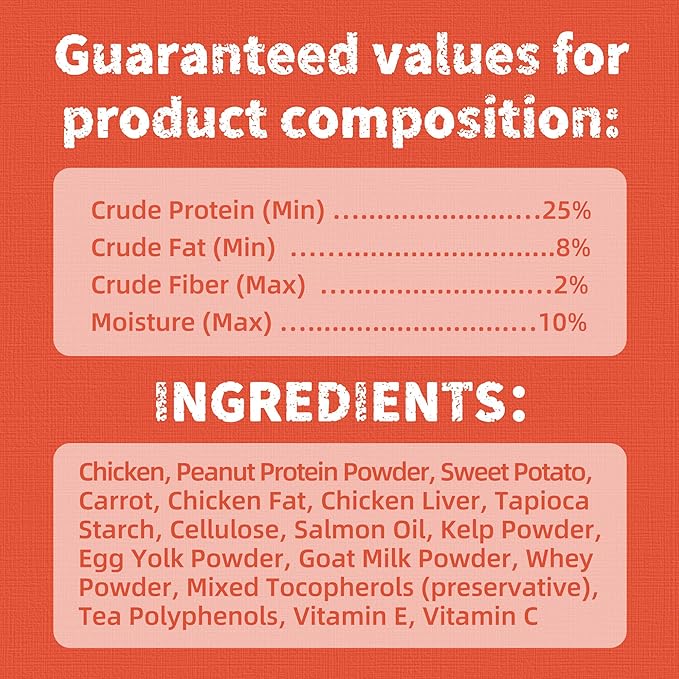 Just Try 16 OZ Carrot Cat Treats for Indoor Cats, Vitamin-Rich Natural Chicken Flavor Healthy Cat Snacks Training Biscuits Eye Health & Skin Support for Cats