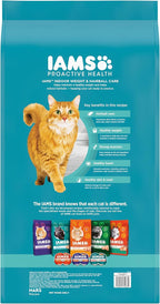 IAMS Proactive Health Indoor Weight Control & Hairball Care Adult Dry Cat Food, Chicken & Turkey Recipe, 22 lb. Bag