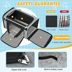 HUANLANG Soft-Sided Cat Carrier Airline Approved,Dog Carriers for Small Dogs Medium Cats,Pet Travel Carrier Up to 20 Lbs,Collapsible Cat Bag