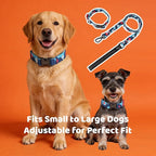 EVERKING Dog Collar & Leash Set for Everyday Walking | Matching adjustable collar and leash set with reflective handle and heavy-duty hardware for comfortable everyday dog walks.