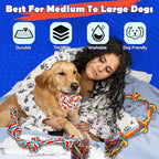 Dog Rope Toys for for Aggressive Chewers, Nearly Indestructible Dog Toys Set With Squeak Octopus for Large/Medium Dogs, Full of Attractiveness, Heavy Duty Natural Cotton Rope Chew Toy,Tug Toy 9 Pack