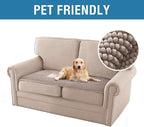 H.VERSAILTEX Plush Chenille Couch Cover for 3 Cushion Couch Anti Slip Washable Sofa Slipcovers Soft and Durable Furniture Protector for Dogs Cats Kids (27.5" x 59", Cuban Sand)