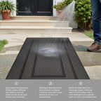 GRANNY SAYS Kitchen Mats for Floor Resist Dirt Kitchen Rugs Non Slip Washable, Small Rug for Sink Laundry Thick Durable Polypropylene Comfort Standing, 32" x 20", Charcoal Grey