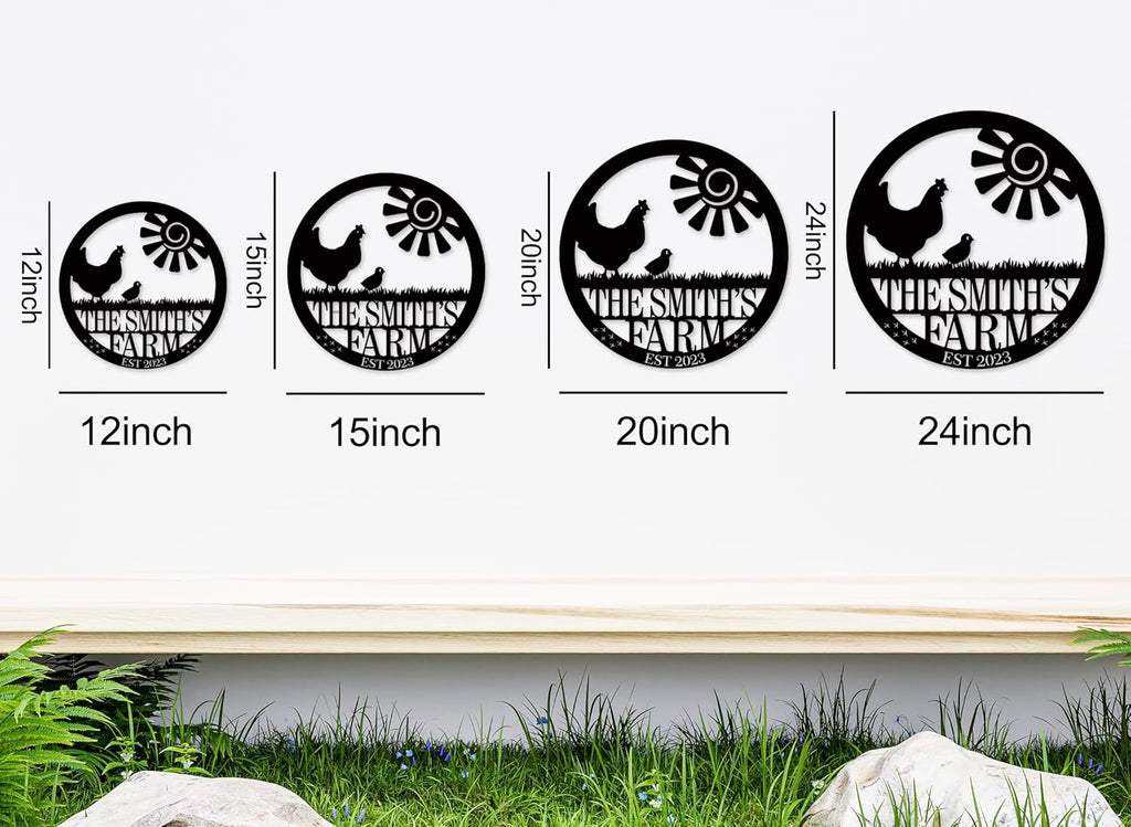 Personalized Chicken Farm Sign, Custom Chicken Coop Signs