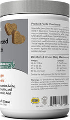 NaturVet Senior Advanced Joint Health Dog Supplement – Includes Glucosamine, MSM, Chondroitin, Collagen – Helps Supports Canine Joint Health Function – 120 Ct. Soft Chews