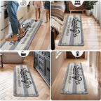 Pauwer Laundry Room Rug Runner 20"x60" Waterproof Rubber Laundry Mat Non Slip Kitchen Mats for Floor Washable Floor Mat Runner Rug for Farmhouse Mudroom Washroom Bathroom Decor
