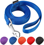 AMAGOOD 6 FT Puppy/Dog Leash, Strong and Durable Traditional Style Leash with Easy to Use Collar Hook, Great for Small, Medium and Large Dogs (1 in x 6 ft(Pack of 1), Blue)