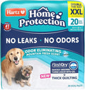 Hartz Home Protection Super Absorbent Odor Eliminating Mountain Fresh Scented No Leak Dog Pads, XXL 20 Count