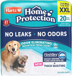 Hartz Home Protection Super Absorbent Odor Eliminating Mountain Fresh Scented No Leak Dog Pads, XXL 20 Count