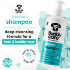 Tropical Dog Shampoo by Buddycare | Deep Cleansing Shampoo for Dogs | Tropical Scented | with Aloe Vera and Pro Vitamin B5 (50.72oz)