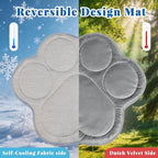 Dog Cooling Mat Self Coolings Foldable Cooling Pad for Dog in Summer Coolings Mat for Dogs and Cats Machine Washable (Dog Paw, X-Large-45 L x 41" W)