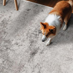 Abstract Runner Rugs 3x6 Washable Rug Non-Slip Hallway Carpet - Modern Neutral Kitchen Runners for Entryway, Bedroom, Laundry Room - Soft Low Pile Floor Mat 3x6 Grey