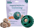 WOOF Pupsicle Calming Starter Kit - Pupsicle and Calming Pops Bundle - Long-Lasting Interactive Dog Toy - 10 Refills with Thiamine, Tryptophan, Passion Flower for Medium and Large Dogs 25-75 lbs
