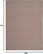 Nourison Positano Indoor-Outdoor Natural 9' x 12' Area Rug, Easy Cleaning, Non Shedding, Bed Room, Living Room, Dining Room, Backyard, Deck, Patio (9x12)