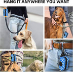 Dog Poop Bag Holder for Leashes - Lightweight Pet Waste Bags Dispenser Doggy Zippered Pouch for Puppy Walking Accessories(Dog Bones)