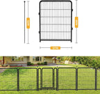 Garden Fence 40 Inch 14 Panels Without Gate, Total 31 Ft(L) Garden Fence for Yard and Dog, Black Dog Pen Wide Door, Metal Dog Pen Heavy Duty Pet Puppy Exercise Pen for Rv Camping