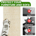 55 Inch Large Cat Tree Tower for Indoor Cats with Hammock Green Leaves Sisal Scratching Post, Plush Hang Ball Play Furniture for Kittens & Adult Cats, Green