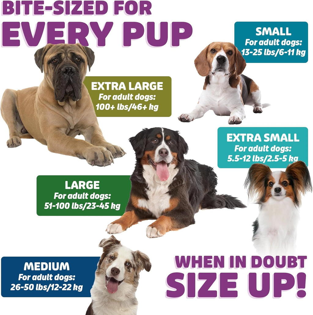 Dog Dental Treats – Vet VOHC Approved – Delicious Chicken Protein – Removes Tartar with Cleaning Comb Shape – Dental Dog Treats for Extra Large Dogs (24oz, 12 Count)