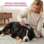 Poodle Dematting Fur Rake Comb Brush for Dogs and Cats - Long 2.5" Steel Safety Blades Metal Comb for Detangling Matted or Knotted Undercoat Hair