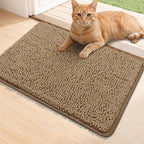 Bcoimo Super Absorbent Cat Door Mat, 24"*17" Anti Slip Mat for Muddy Paws, Pet Rugs for Dirty Paws Washable That Absorbs Moisture and Dirt, for Cat Cage and Pet Resting Carpet