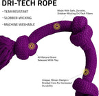 Playology Dog Toys | Dri-Tech Rope Toy Tug of War Rope for Aggressive Chewers (Value 2-Pack) | Small Bacon Scented Toys - Easy to Clean and Made from Non Toxic Materials