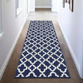 U'Artlines Runner Rug for Hallway 2×6feet Non Slip Kitchen Floor Carpet Runners Blue Geometric Pattern Machine Washable Area Rug for Entryway Bathroom