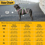 Escape Proof Dog Harness, Escape Artist Harness, Fully Reflective Vest with Padded Handle, Breathable,Durable, Adjustable Vest for Medium Dogs Walking, Training, and Running Gear (Pink, XS
